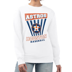 Houston Astros Starter Women's Poster Print Team Fleece Pullover Sweatshirt - MLB Pullover