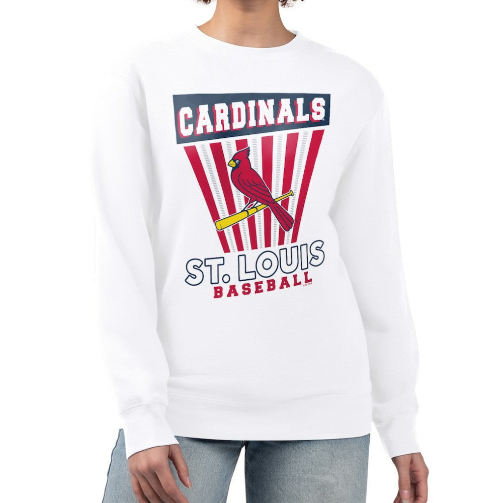 St. Louis Cardinals Starter Women's Poster Print Team Fleece Pullover Sweatshirt - MLB Pullover