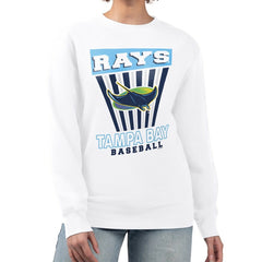 Tampa Bay Rays Starter Women's Poster Print Team Fleece Pullover Sweatshirt - MLB Pullover