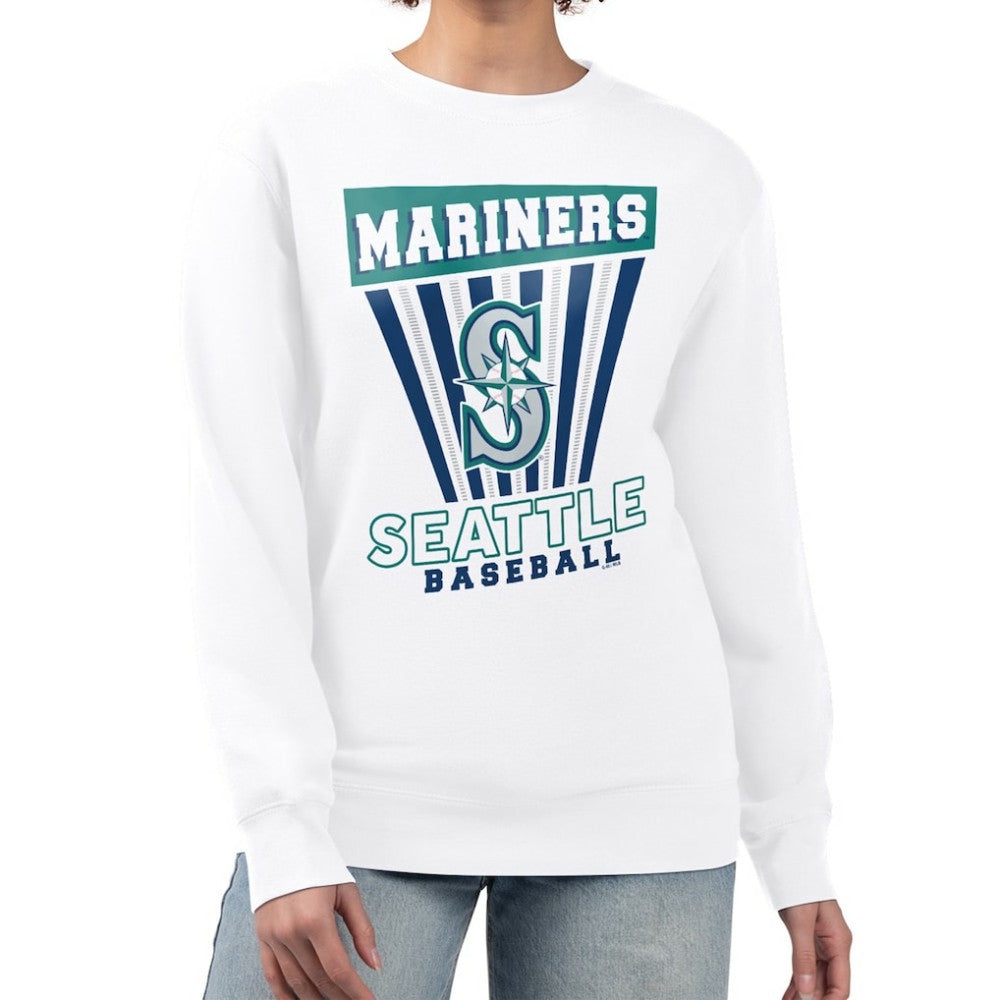 Seattle Mariners Starter Women's Poster Print Team Fleece Pullover Sweatshirt - MLB Pullover