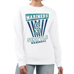 Seattle Mariners Starter Women's Poster Print Team Fleece Pullover Sweatshirt - MLB Pullover