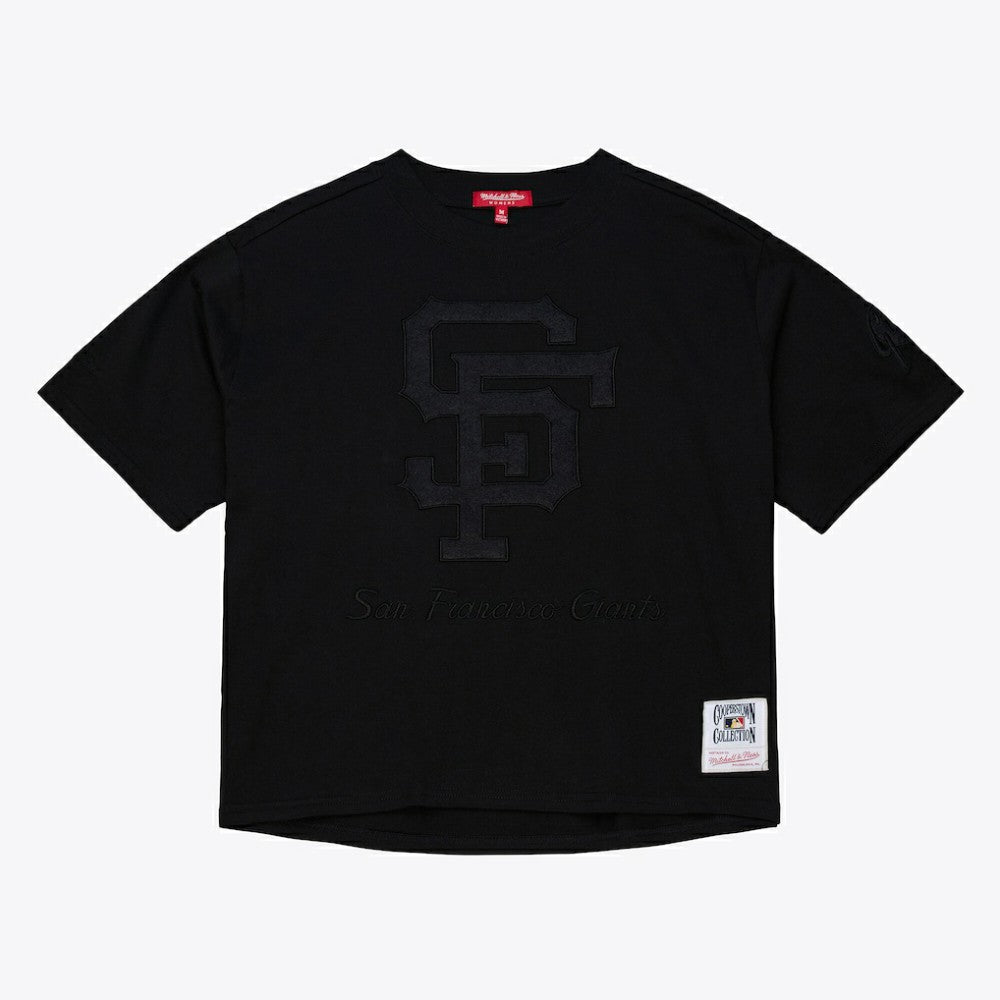 San Francisco Giants Mitchell & Ness Women's Cooperstown Collection Phantom Cropped T-Shirt - MLB T-shirts
