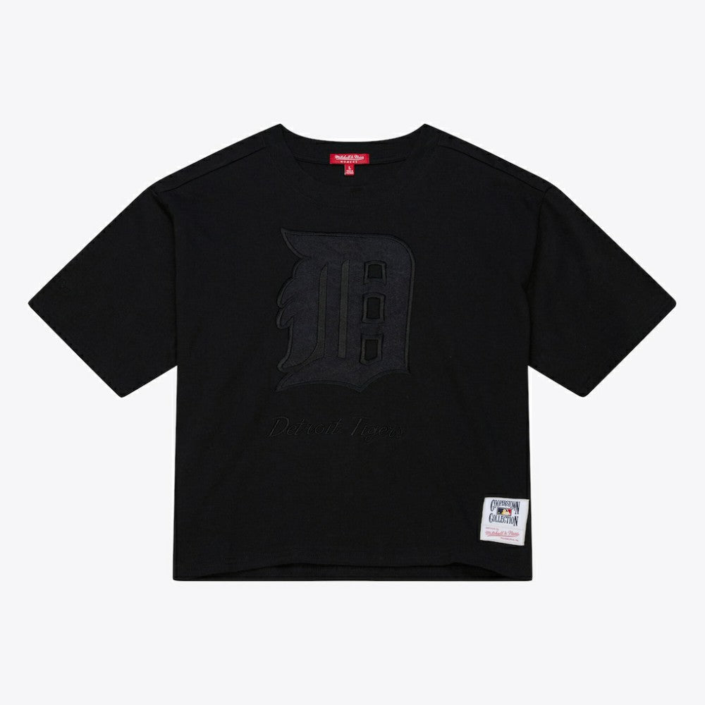 Detroit Tigers Mitchell & Ness Women's Cooperstown Collection Phantom Cropped T-Shirt - MLB T-shirts