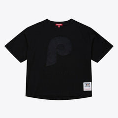 Philadelphia Phillies Mitchell & Ness Women's Cooperstown Collection Phantom Cropped T-Shirt - MLB T-shirts