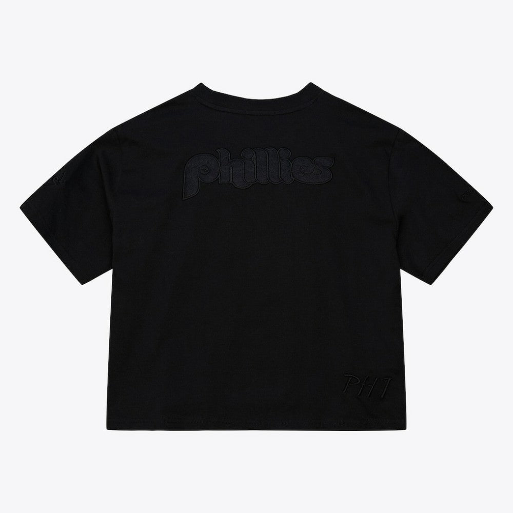 Philadelphia Phillies Mitchell & Ness Women's Cooperstown Collection Phantom Cropped T-Shirt - MLB T-shirts