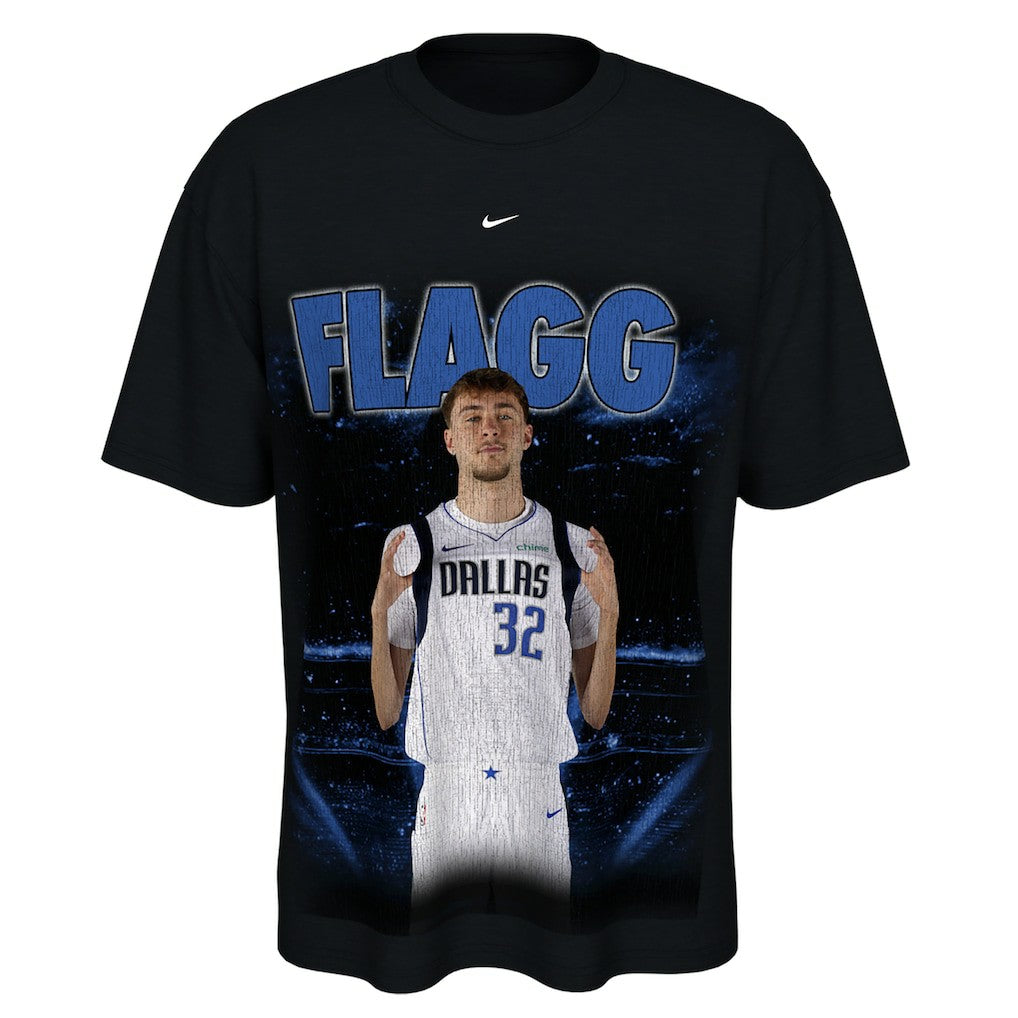 Black Cooper Flagg Dallas Mavericks Unisex New Faces x New Places T-Shirt sale | NBA