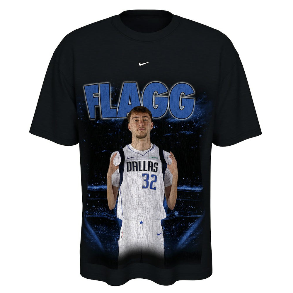 Black Cooper Flagg Dallas Mavericks Unisex New Faces x New Places T-Shirt sale | NBA