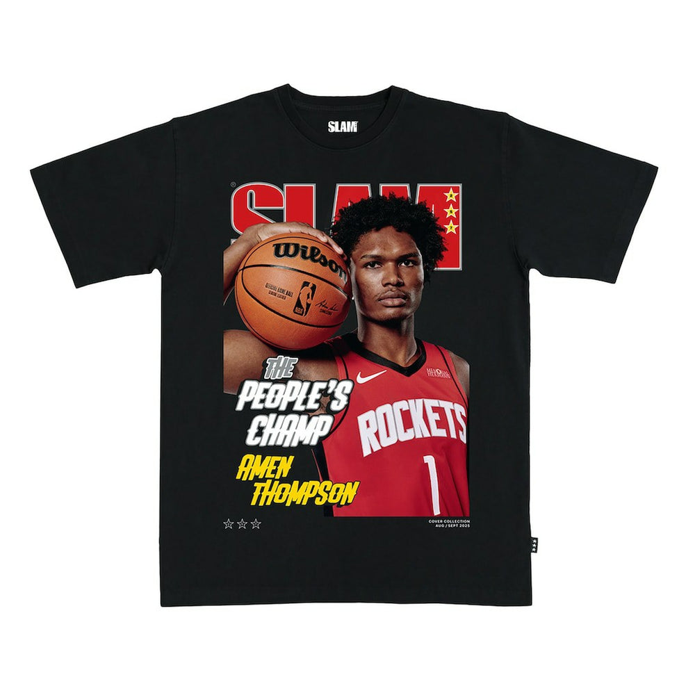 Black Amen Thompson Houston Rockets SLAM Unisex Cover T-Shirt | NBA