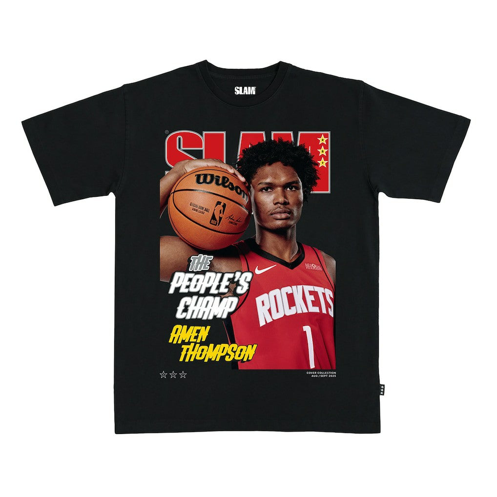 Black Amen Thompson Houston Rockets SLAM Unisex Cover T-Shirt | NBA