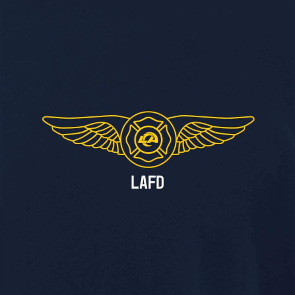 Los Angeles Rams x LAFD  Air Ops T-Shirt | NFL On sale