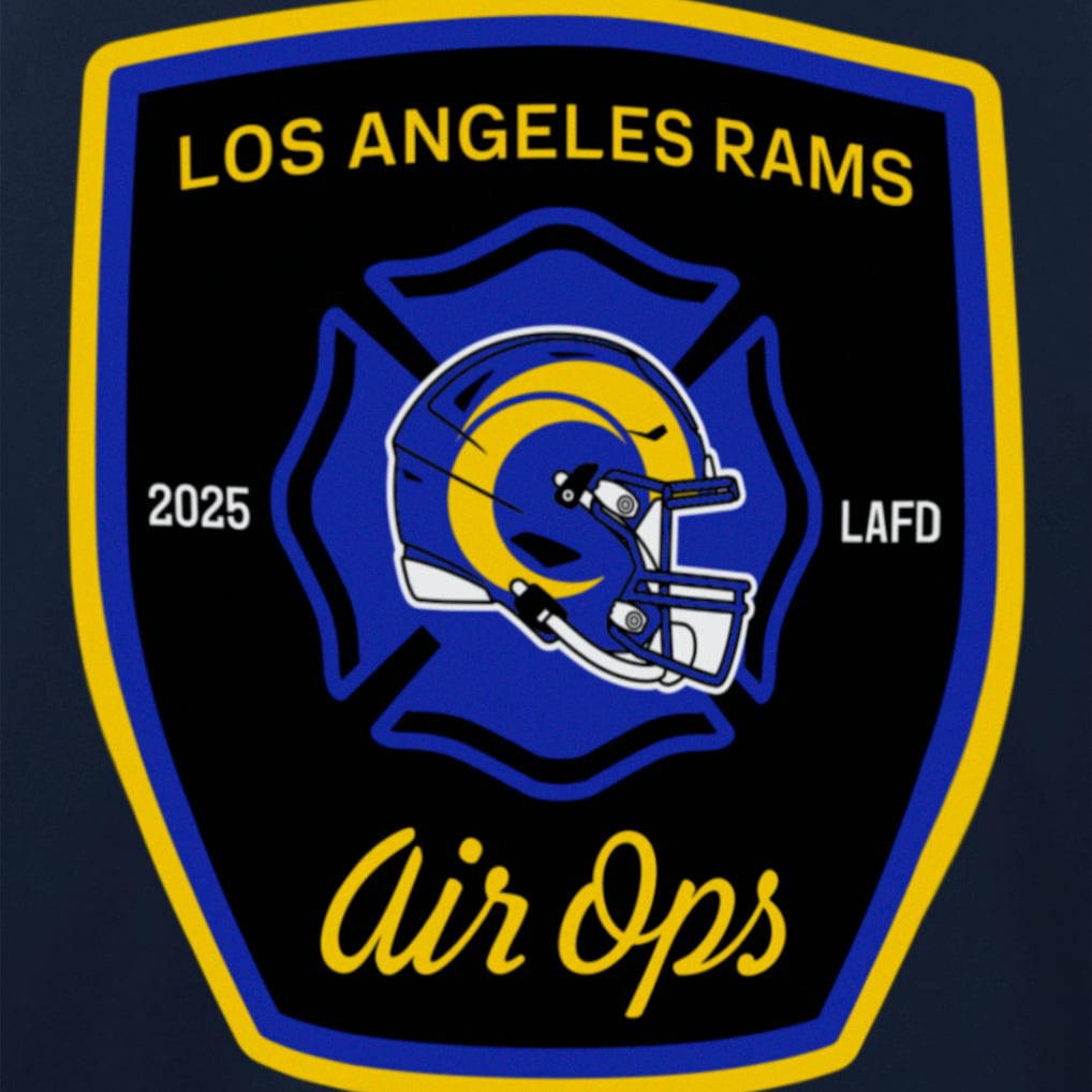 Los Angeles Rams x LAFD  Air Ops T-Shirt | NFL On sale
