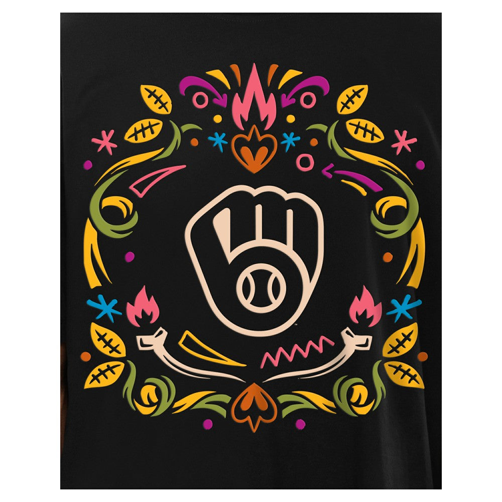 Milwaukee Brewers New Era Día de los Muertos T-Shirt - MLB T-shirts