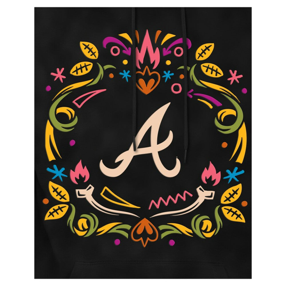 Atlanta Braves New Era Día de los Muertos Brushed Fleece Hoodie - MLB Hoodies