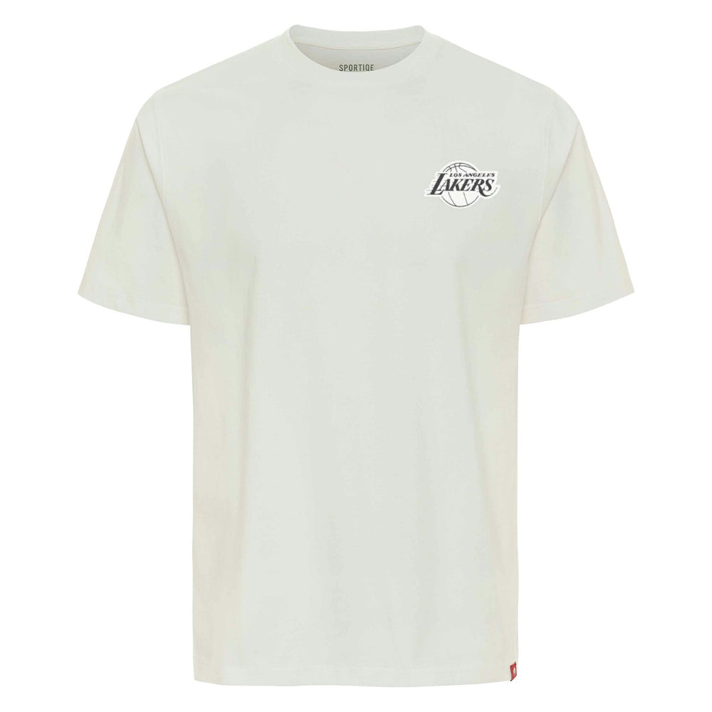 Cream Los Angeles Lakers Sportiqe Unisex Athletic Club Collection Duke Relaxed Fit Premium T-Shirt | NBA