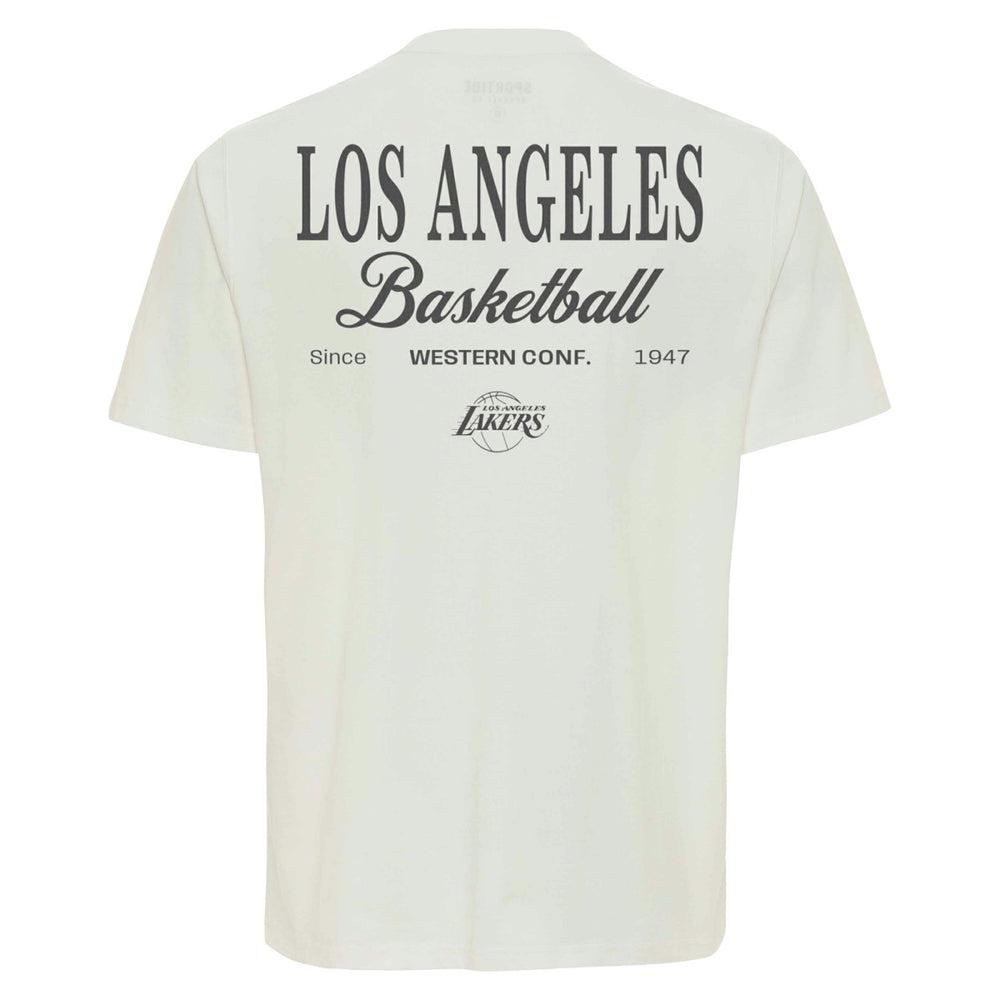 Cream Los Angeles Lakers Sportiqe Unisex Athletic Club Collection Duke Relaxed Fit Premium T-Shirt | NBA