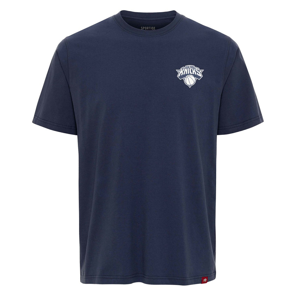 Blue New York Knicks Sportiqe Unisex Athletic Club Collection Duke Relaxed Fit Premium T-Shirt | NBA