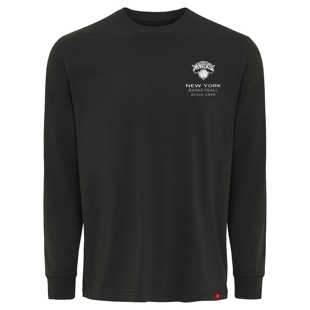 Anthracite New York Knicks Sportiqe Unisex Athletic Club Collection Sherwood Relaxed Fit Premium Long-Sleeve T-Shirt | NBA
