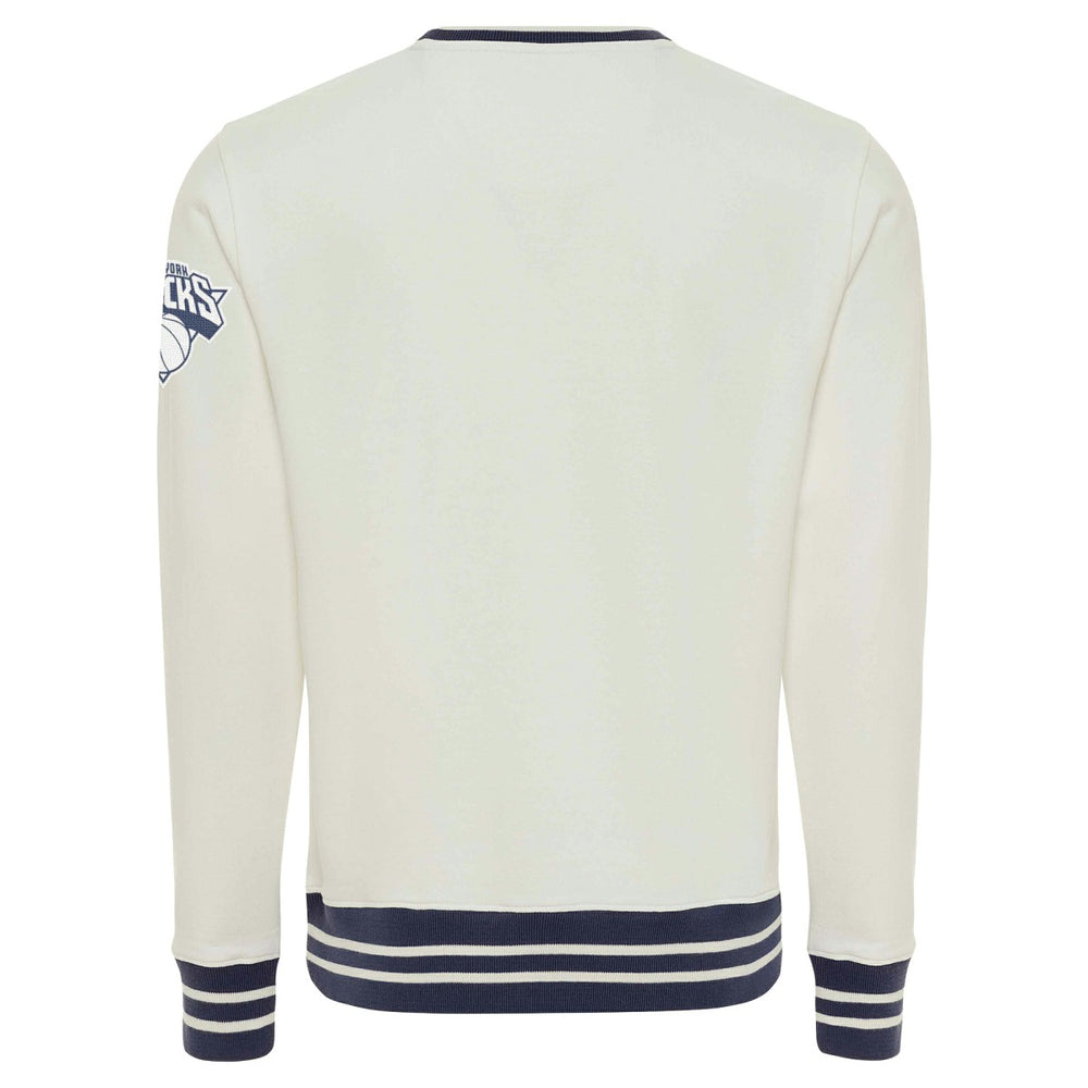 Cream New York Knicks Sportiqe Unisex Athletic Club Collection Ellington Premium Sweatshirt | NBA