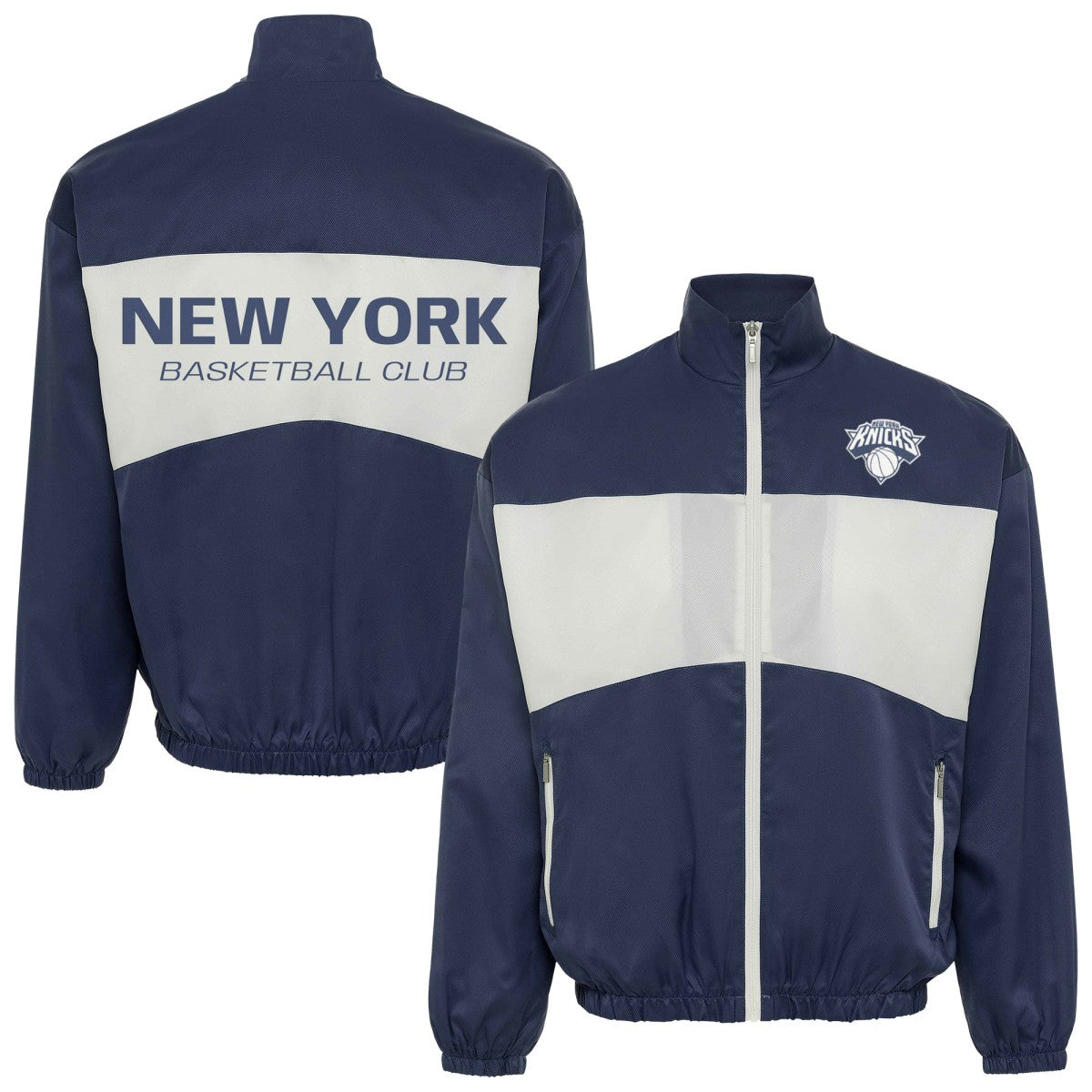 Blue New York Knicks Sportiqe Unisex Athletic Club Collection Senna Premium Lightweight Full-Zip Jacket | NBA
