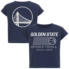 Blue Golden State Warriors Sportiqe Women's Athletic Club Collection Alana Premium Cropped T-Shirt sale | NBA