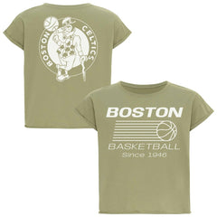 Kelly Green Boston Celtics Sportiqe Women's Athletic Club Collection Alana Premium Cropped T-Shirt | NBA