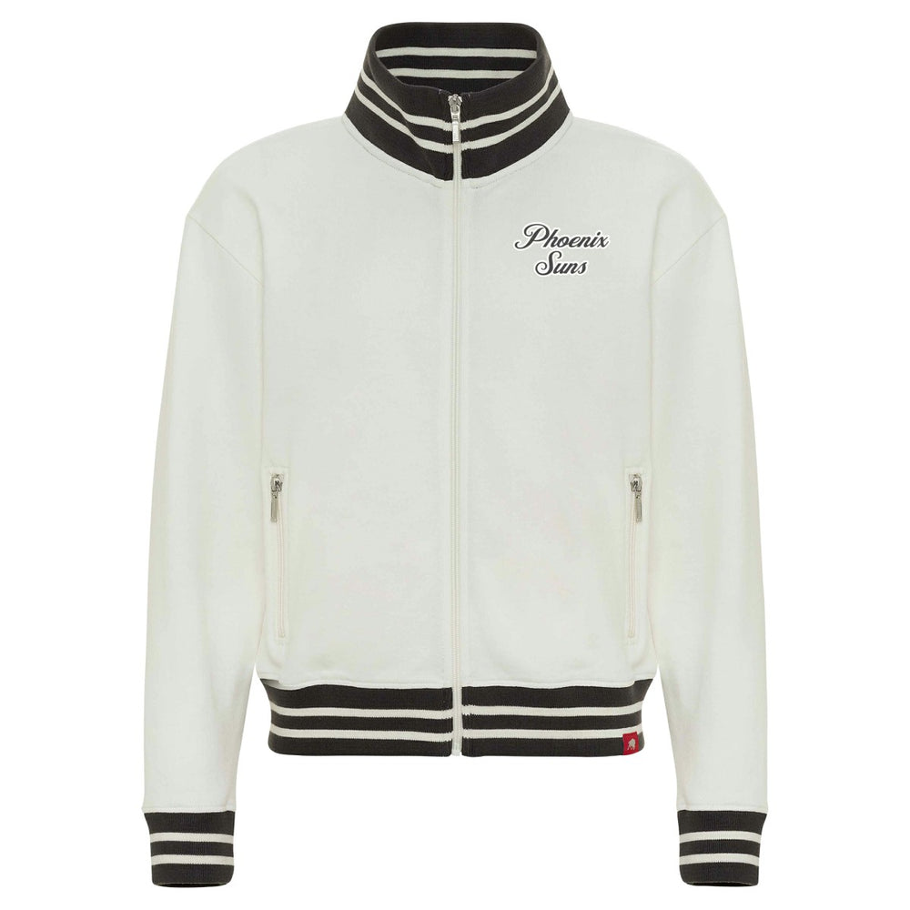 Cream Phoenix Suns Sportiqe Women's Athletic Club Collection Sutton French Terry Full-Zip Jacket | NBA