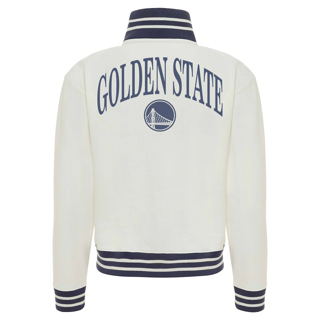 Cream Golden State Warriors Sportiqe Women's Athletic Club Collection Sutton French Terry Full-Zip Jacket sale | NBA