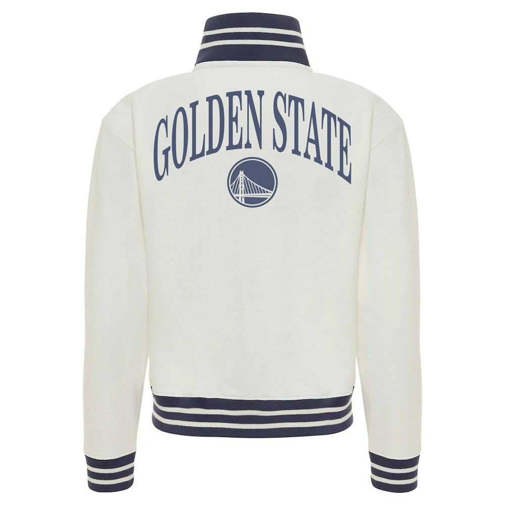 Cream Golden State Warriors Sportiqe Women's Athletic Club Collection Sutton French Terry Full-Zip Jacket sale | NBA