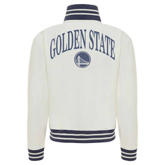 Cream Golden State Warriors Sportiqe Women's Athletic Club Collection Sutton French Terry Full-Zip Jacket sale | NBA