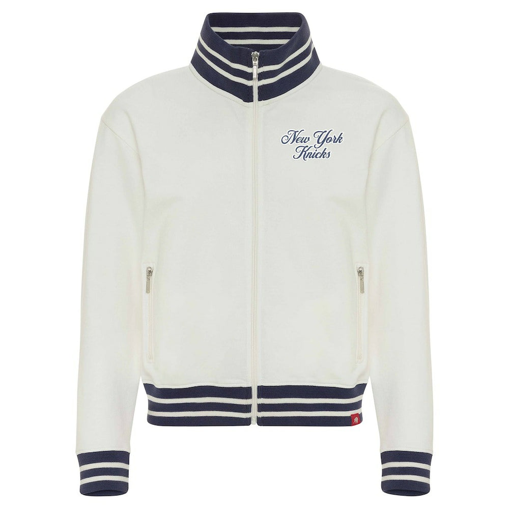 Cream New York Knicks Sportiqe Women's Athletic Club Collection Sutton French Terry Full-Zip Jacket | NBA