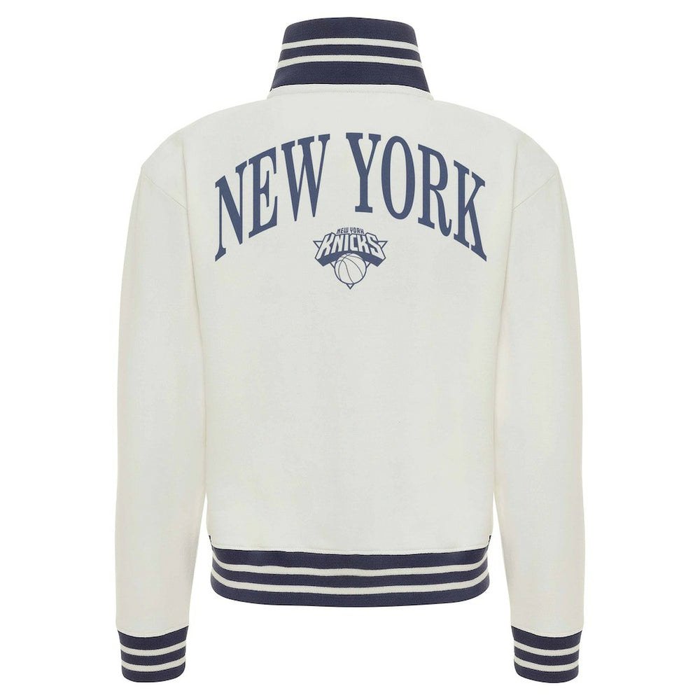 Cream New York Knicks Sportiqe Women's Athletic Club Collection Sutton French Terry Full-Zip Jacket | NBA