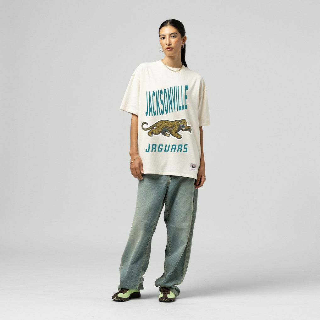 Jacksonville Jaguars Women's Logo Rise Boyfriend T-Shirt | NFL US