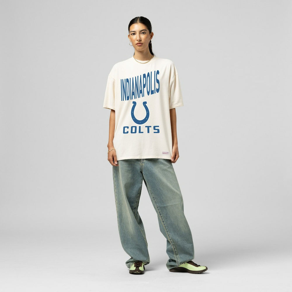 Indianapolis Colts Women's Logo Rise Boyfriend T-Shirt | NFL Discount