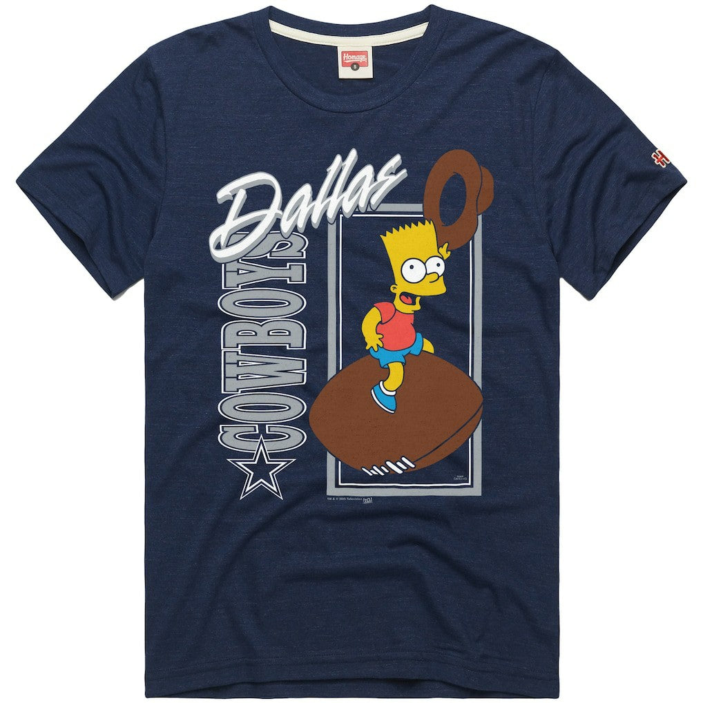 Dallas Cowboys Homage x The Simpsons Unisex Tri-Blend T-Shirt | NFL Discount