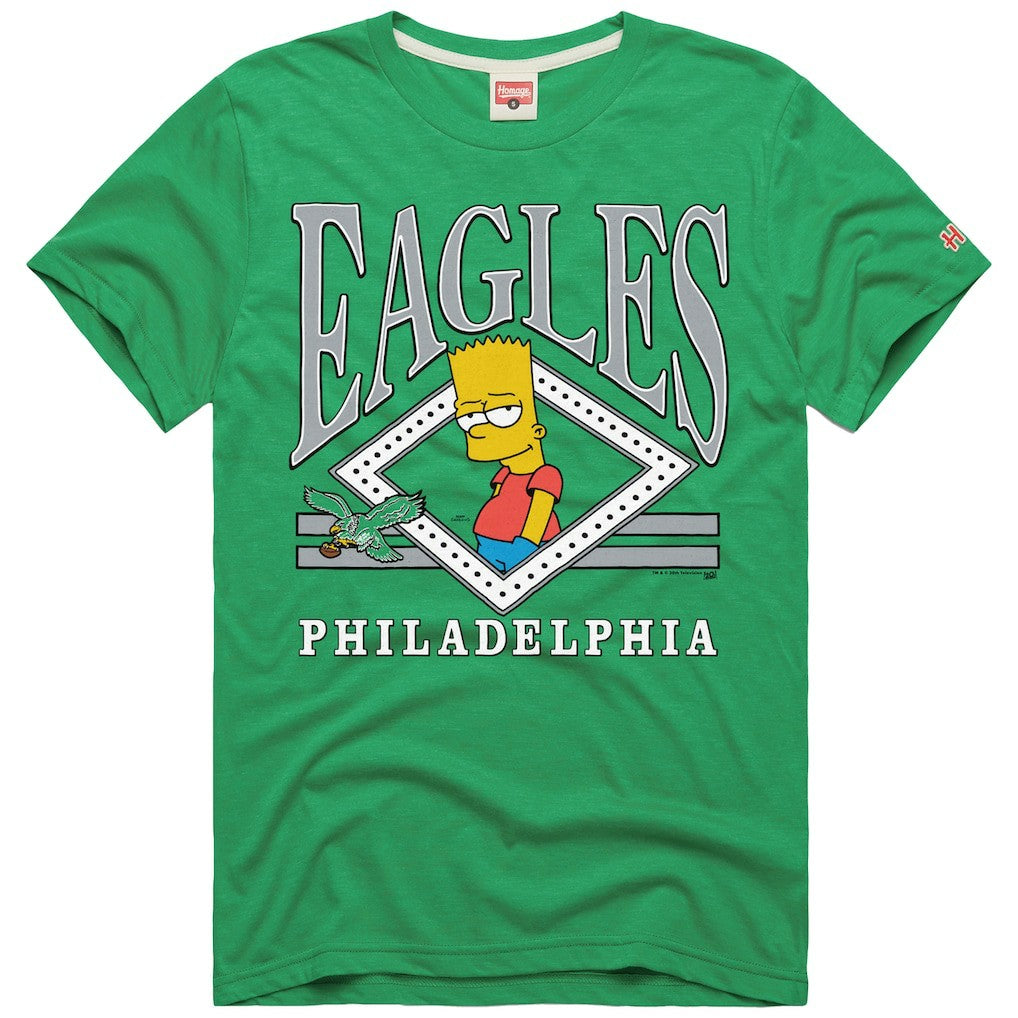Philadelphia Eagles Homage x The Simpsons Unisex Tri-Blend T-Shirt | NFL New