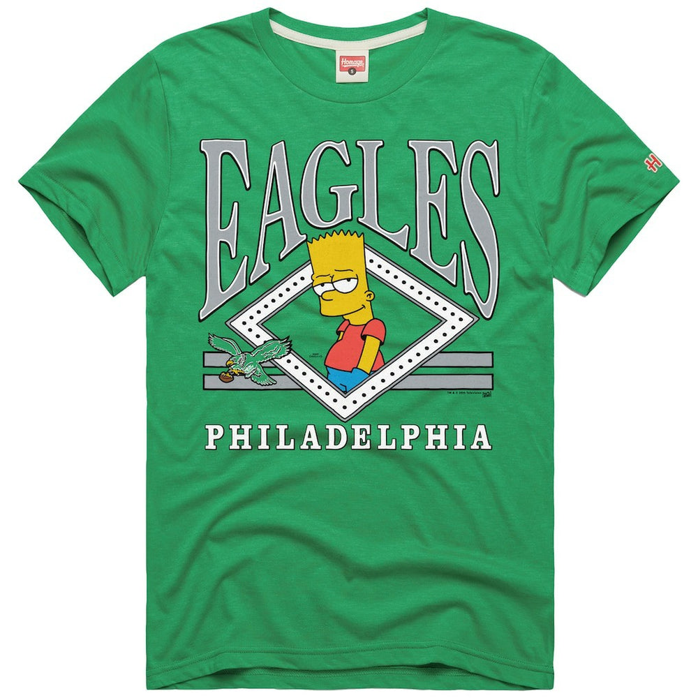 Philadelphia Eagles Homage x The Simpsons Unisex Tri-Blend T-Shirt | NFL New