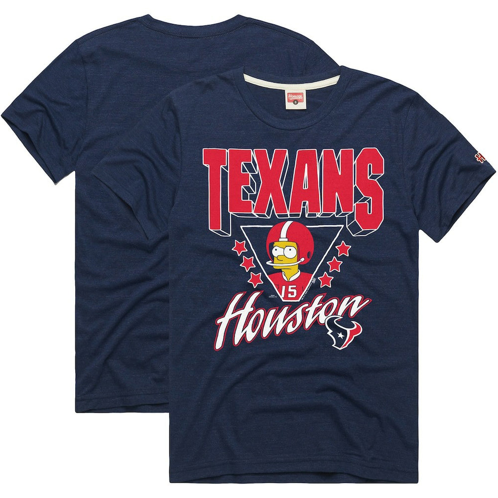 Houston Texans Homage x The Simpsons Unisex Tri-Blend T-Shirt | NFL Outlet