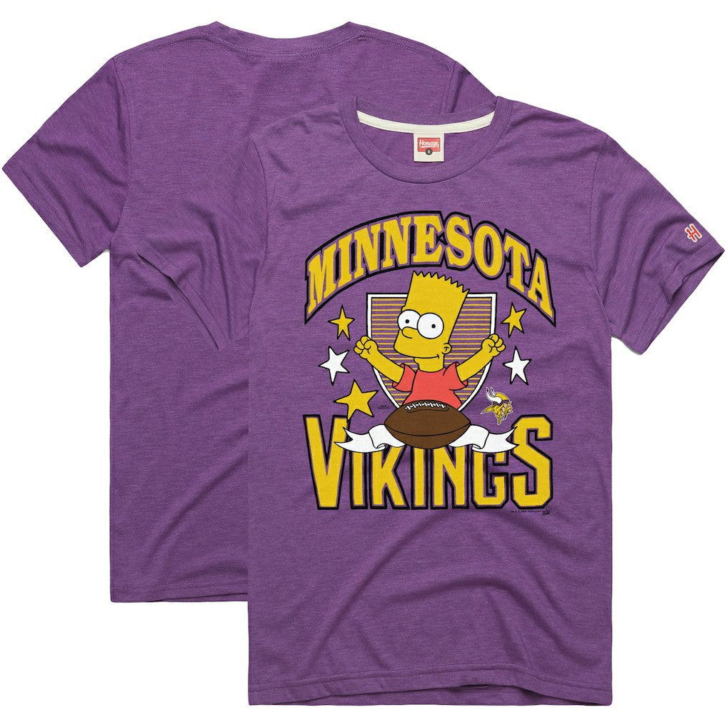 Minnesota Vikings Homage x The Simpsons Unisex Tri-Blend T-Shirt | NFL New