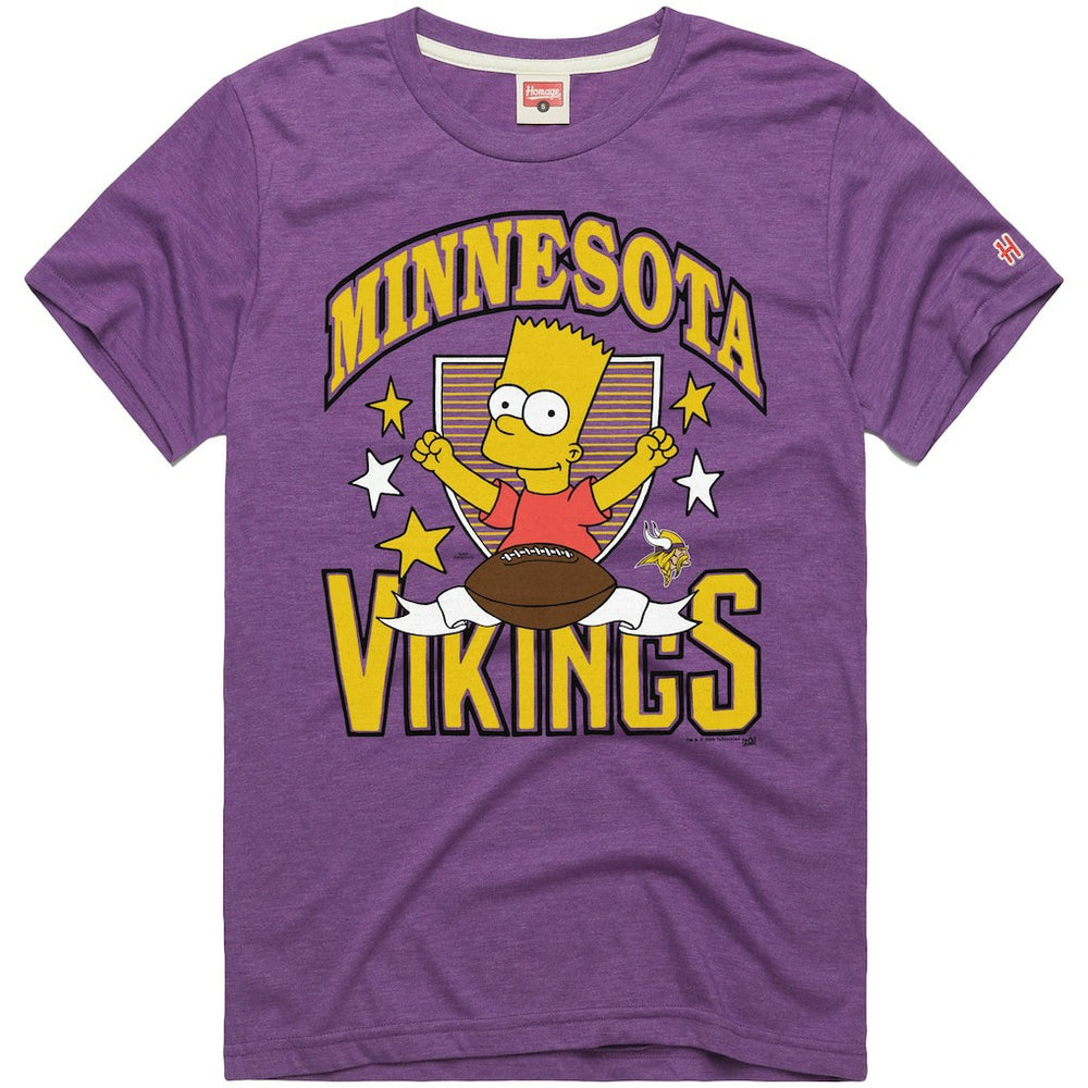 Minnesota Vikings Homage x The Simpsons Unisex Tri-Blend T-Shirt | NFL New