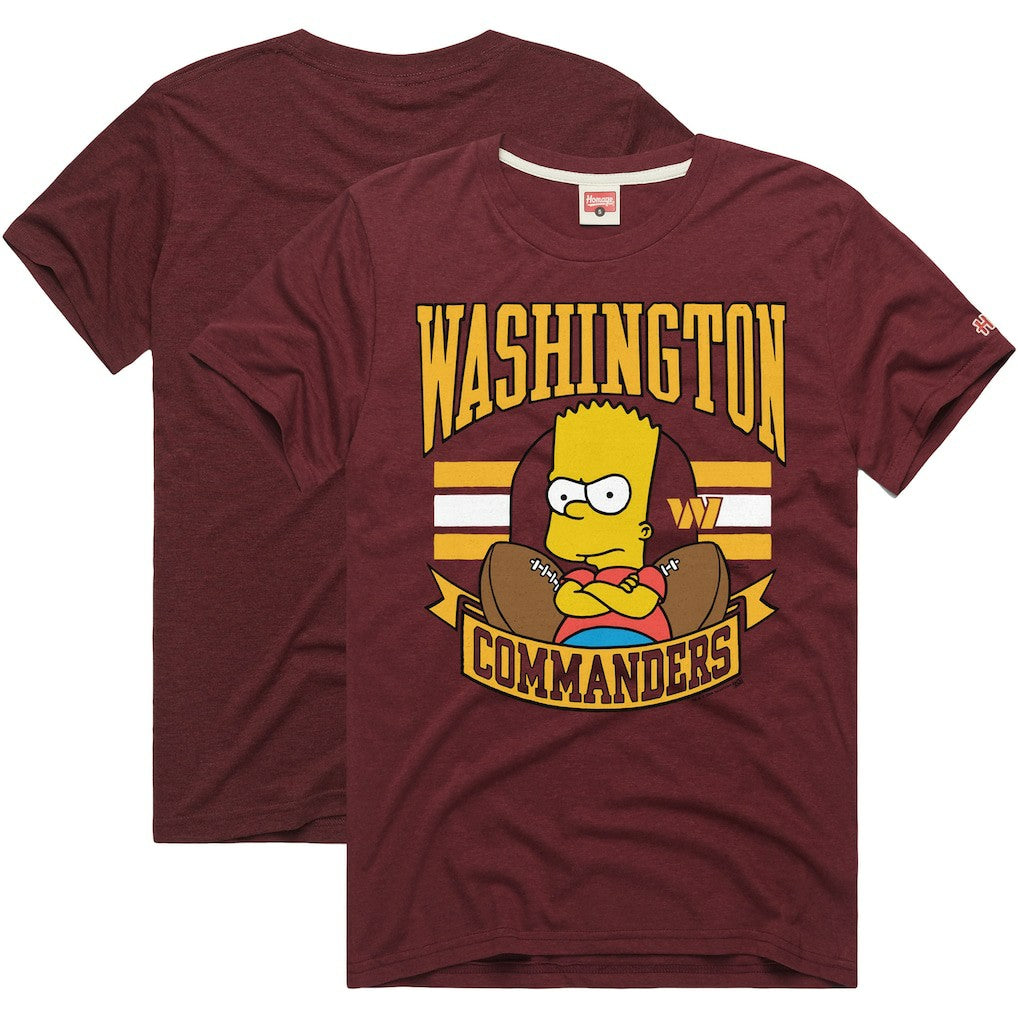 Washington Commanders Homage x The Simpsons Unisex Tri-Blend T-Shirt | NFL On sale