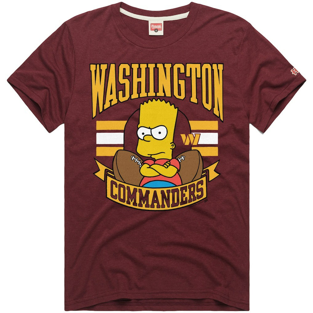 Washington Commanders Homage x The Simpsons Unisex Tri-Blend T-Shirt | NFL On sale