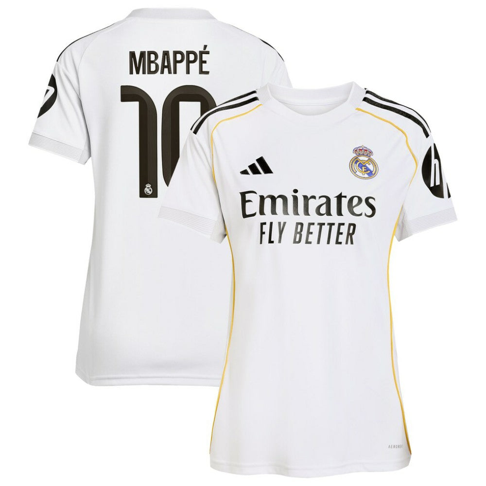Kylian Mbappé Real Madrid Women's 2025/26 Home Replica Player Jersey