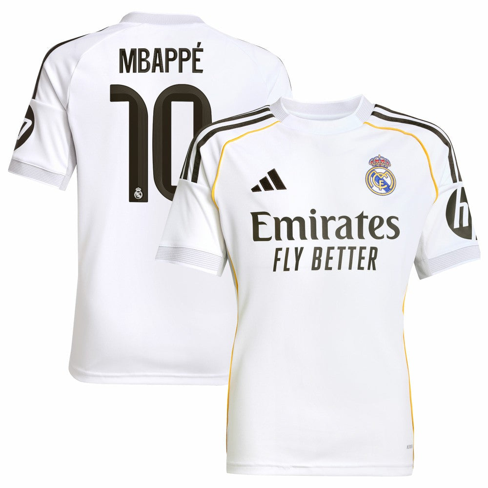 Kylian Mbappé Real Madrid Youth 2025/26 Home Replica Player Jersey