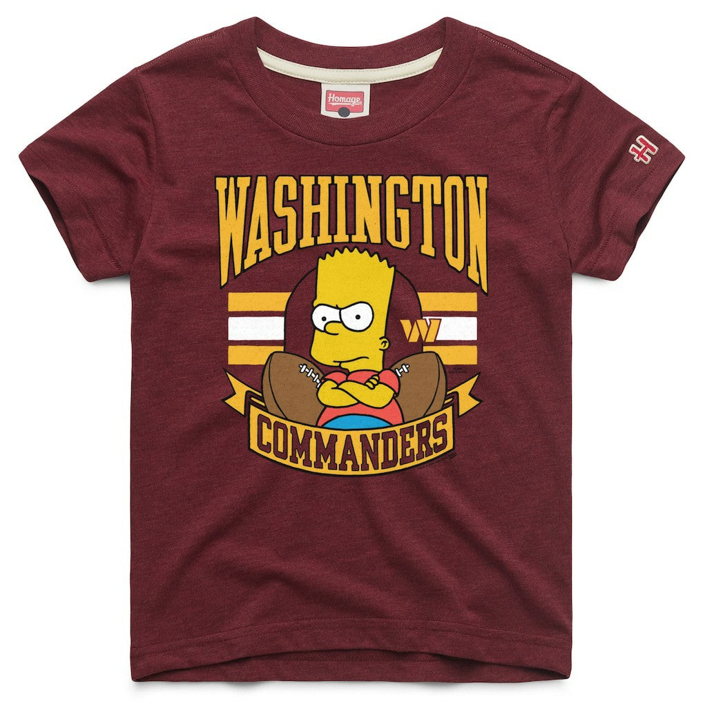 Washington Commanders Homage x The Simpsons Youth Tri-Blend T-Shirt | NFL Online