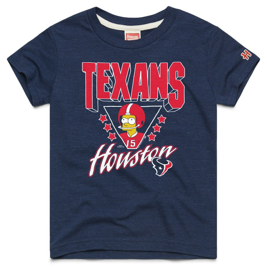 Houston Texans Homage x The Simpsons Youth Tri-Blend T-Shirt | NFL On sale