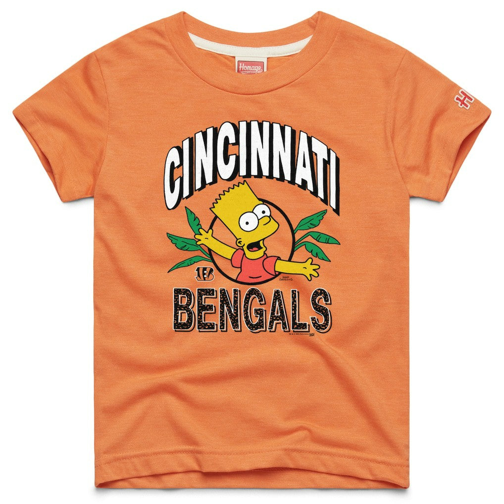 Cincinnati Bengals Homage x The Simpsons Youth Tri-Blend T-Shirt | NFL Discount