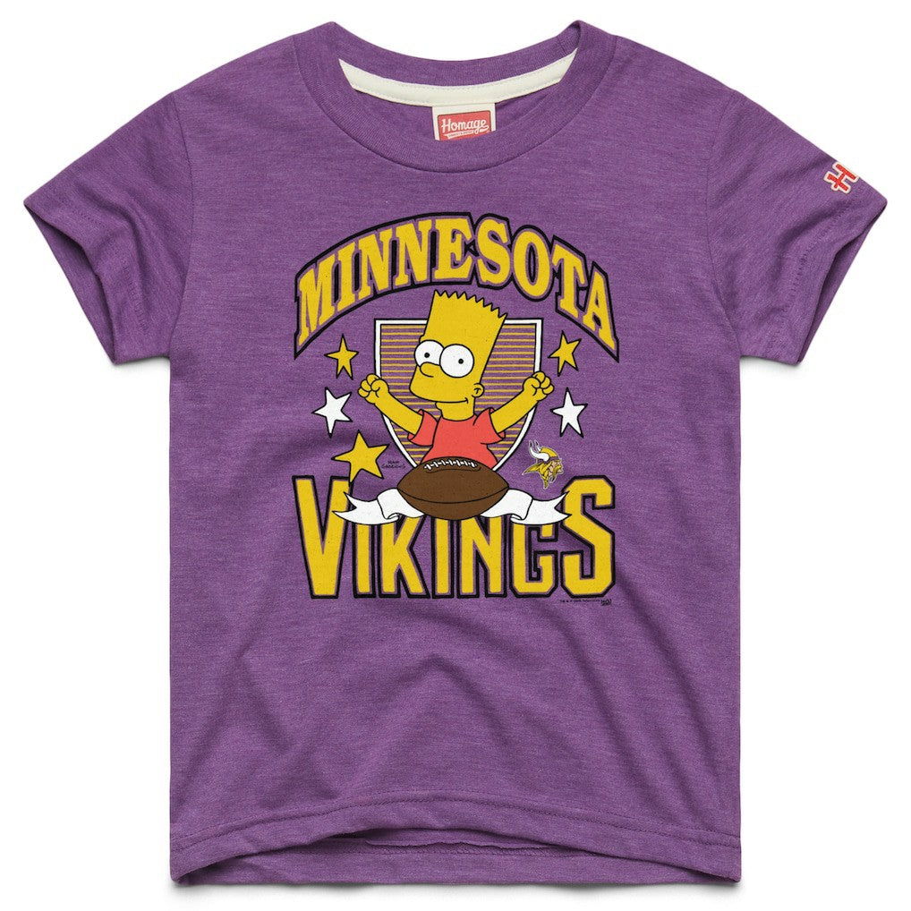 Minnesota Vikings Homage x The Simpsons Youth Tri-Blend T-Shirt | NFL US