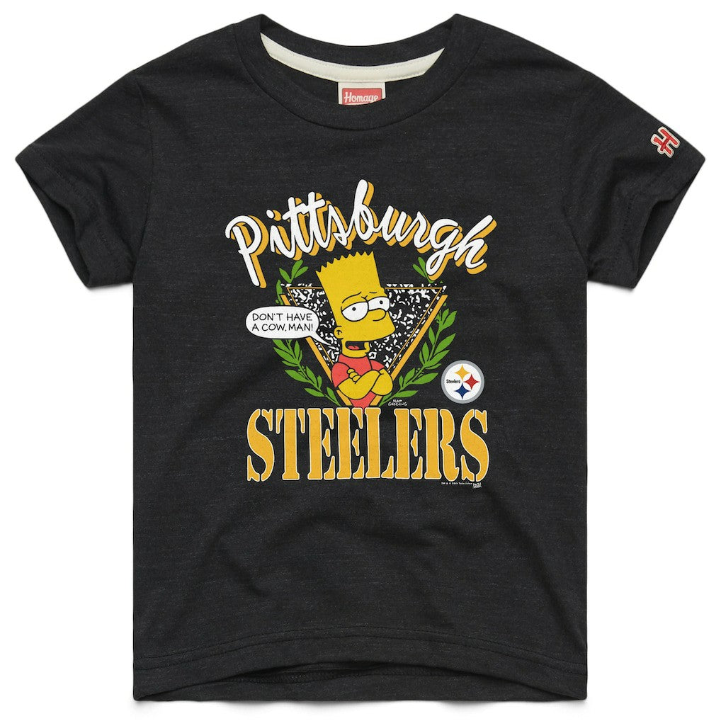 Pittsburgh Steelers Homage x The Simpsons Youth Tri-Blend T-Shirt | NFL Discount