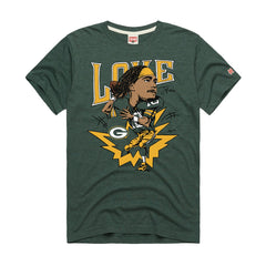 Green Bay Packers Jordan Love  Homage Unisex Caricature Player Graphic Tri-Blend T-Shirt | NFL Online