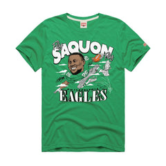 Philadelphia Eagles Saquon Barkley  Homage Unisex Caricature Player Graphic Tri-Blend T-Shirt | NFL Hot